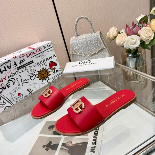 Replica Dolce & Gabbana D&G Slippers For Women #1232327 $82.00 USD for Wholesale