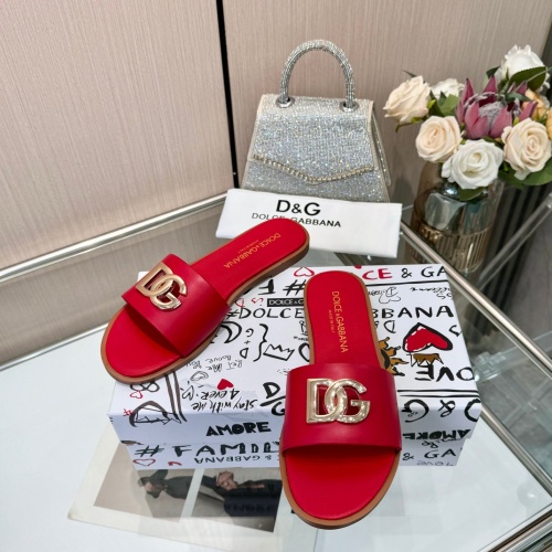 Replica Dolce & Gabbana D&G Slippers For Women #1232327 $82.00 USD for Wholesale