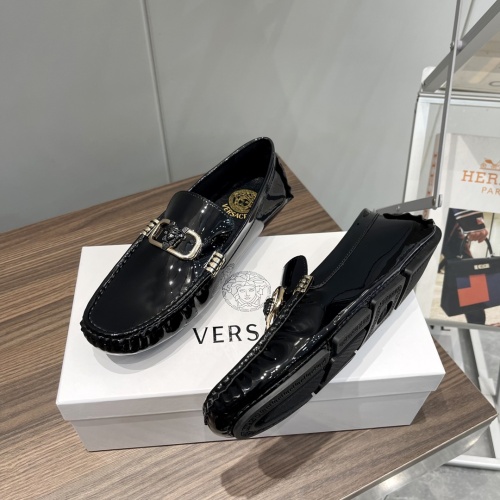 Replica Versace Leather Shoes For Men #1236843 $68.00 USD for Wholesale