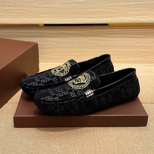 Replica Versace Leather Shoes For Men #1236846 $72.00 USD for Wholesale