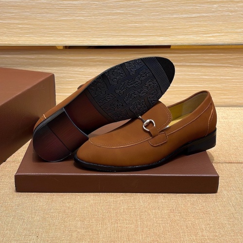 Replica Salvatore Ferragamo Leather Shoes For Men #1236847 $76.00 USD for Wholesale