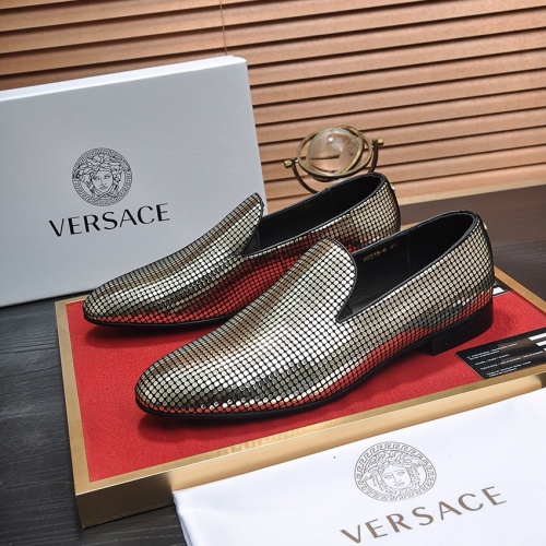 Versace Leather Shoes For Men #1236923, $85.00 USD, [ITEM#1236923], Versace Leather Shoes