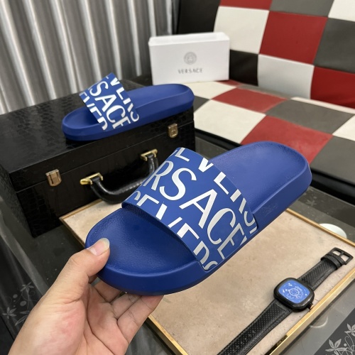 Replica Versace Slippers For Men #1237170 $45.00 USD for Wholesale