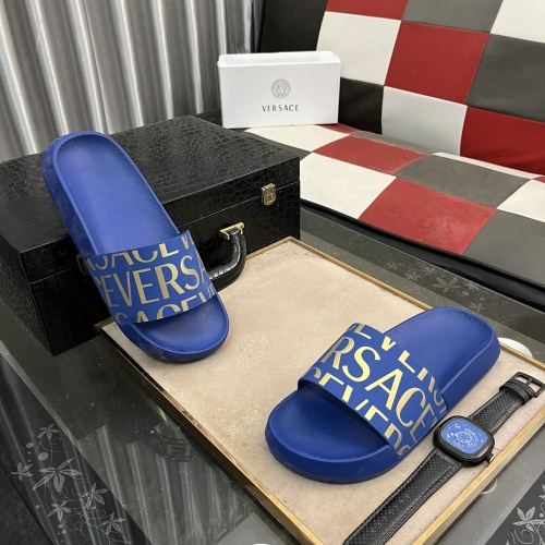 Replica Versace Slippers For Men #1237171 $45.00 USD for Wholesale