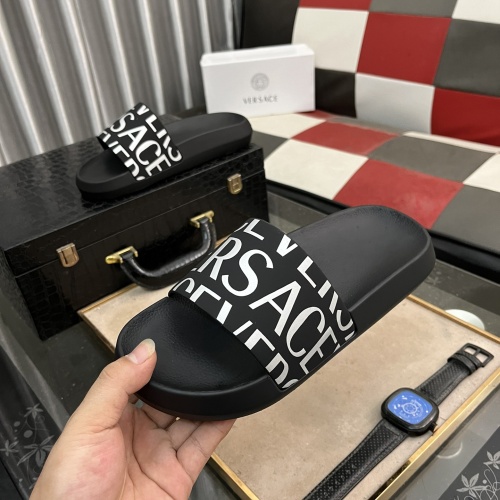 Replica Versace Slippers For Men #1237174 $45.00 USD for Wholesale