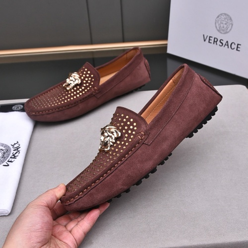 Replica Versace Leather Shoes For Men #1237188 $76.00 USD for Wholesale