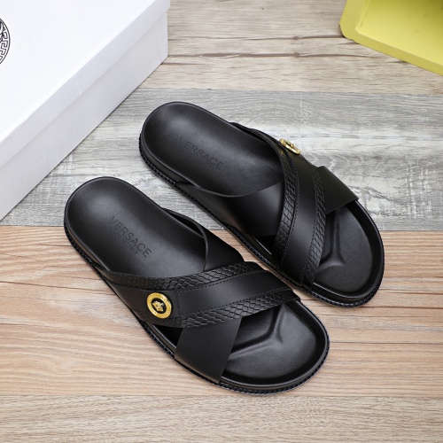 Replica Versace Slippers For Men #1237303 $56.00 USD for Wholesale