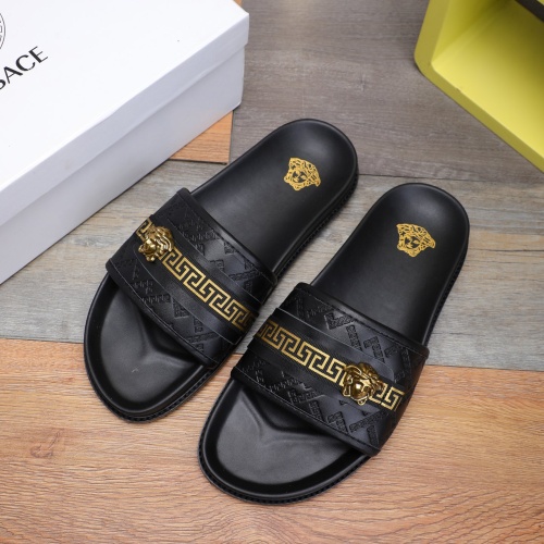 Replica Versace Slippers For Men #1237308 $56.00 USD for Wholesale