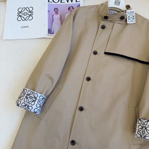 Replica LOEWE Coat Long Sleeved For Women #1237528 $122.00 USD for Wholesale