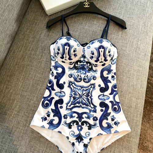 Replica Dolce & Gabbana Bathing Suits Sleeveless For Women #1237592 $41.00 USD for Wholesale