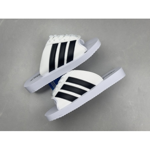 Replica Adidas Slippers For Women #1237633 $56.00 USD for Wholesale