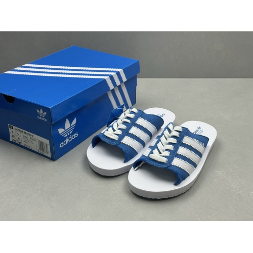 Replica Adidas Slippers For Women #1237637 $56.00 USD for Wholesale