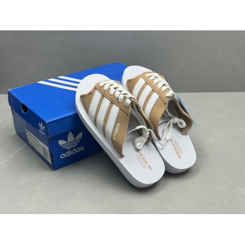 Replica Adidas Slippers For Women #1237641 $56.00 USD for Wholesale