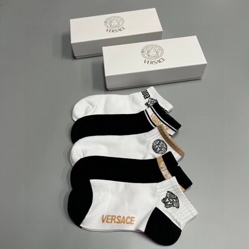 Replica Versace Socks For Men #1237838 $25.00 USD for Wholesale