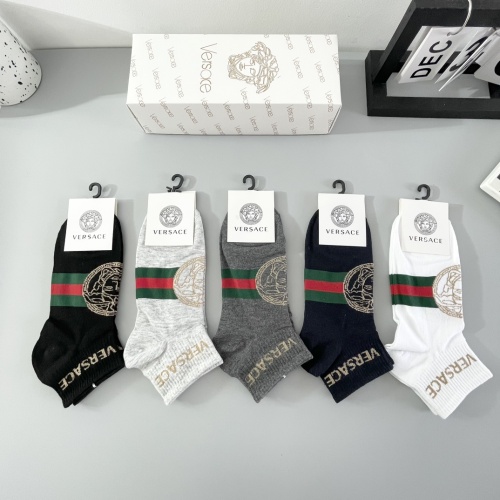 Replica Versace Socks For Men #1238059 $25.00 USD for Wholesale