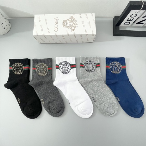 Replica Versace Socks For Men #1242071 $25.00 USD for Wholesale