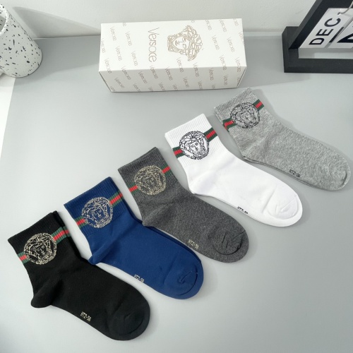 Replica Versace Socks For Men #1242071 $25.00 USD for Wholesale