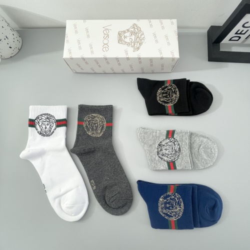 Replica Versace Socks For Men #1242071 $25.00 USD for Wholesale