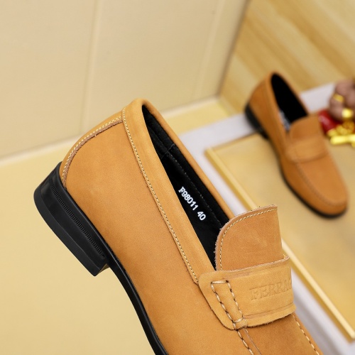 Replica Salvatore Ferragamo Leather Shoes For Men #1243153 $85.00 USD for Wholesale