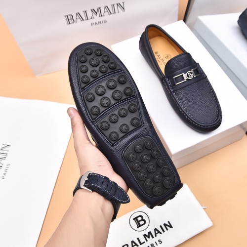 Replica Balmain Leather Shoes For Men #1243238 $80.00 USD for Wholesale