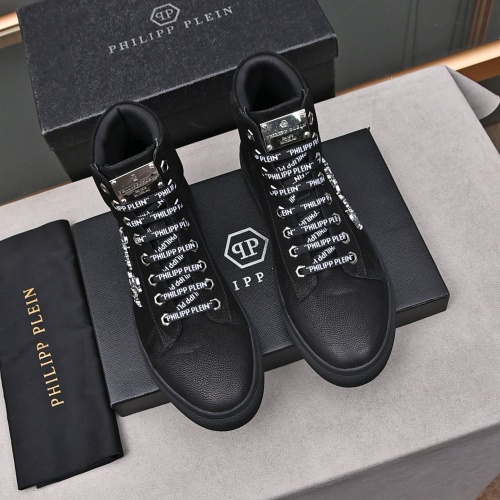 Replica Philipp Plein PP High Tops Shoes For Men #1243250 $85.00 USD for Wholesale