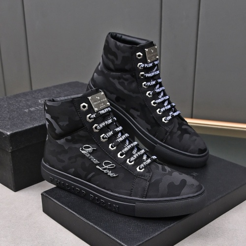 Philipp Plein PP High Tops Shoes For Men #1243253, $85.00 USD, [ITEM#1243253], Philipp Plein PP High Tops Shoes