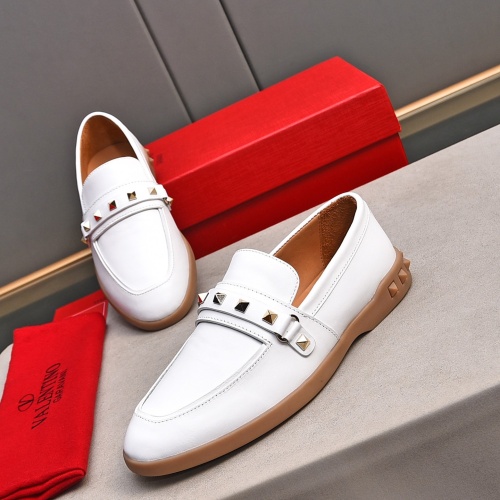 Replica Valentino Leather Shoes For Men #1243736 $100.00 USD for Wholesale