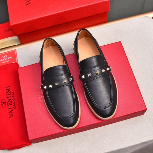 Replica Valentino Leather Shoes For Men #1243740 $100.00 USD for Wholesale