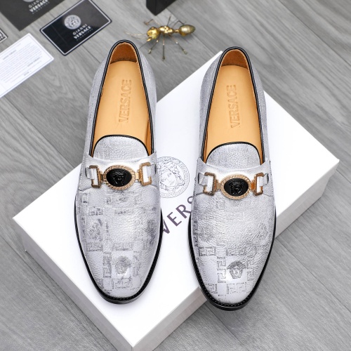 Replica Versace Leather Shoes For Men #1243902 $82.00 USD for Wholesale