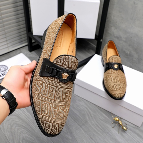 Replica Versace Leather Shoes For Men #1243905 $82.00 USD for Wholesale