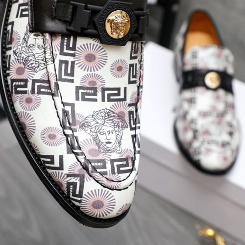 Replica Versace Leather Shoes For Men #1243918 $82.00 USD for Wholesale