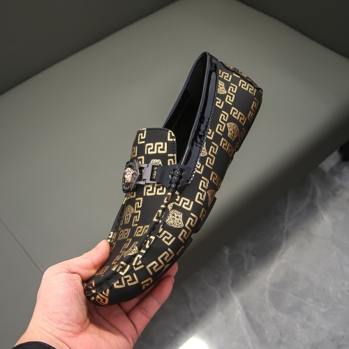 Replica Versace Leather Shoes For Men #1243919 $68.00 USD for Wholesale