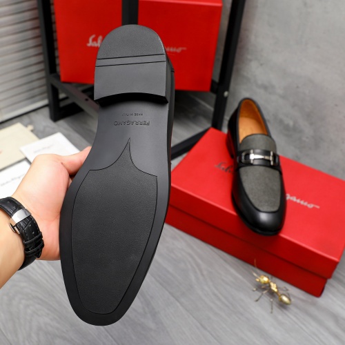 Replica Salvatore Ferragamo Leather Shoes For Men #1243975 $82.00 USD for Wholesale