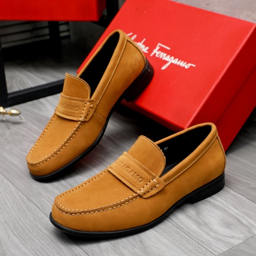 Salvatore Ferragamo Leather Shoes For Men #1243997, $82.00 USD, [ITEM#1243997], Salvatore Ferragamo Leather Shoes