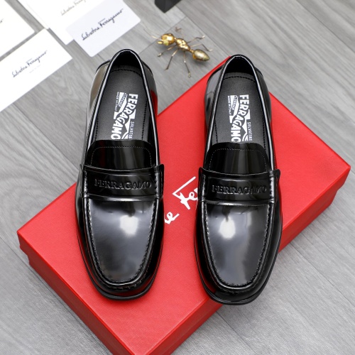 Replica Salvatore Ferragamo Leather Shoes For Men #1244002 $82.00 USD for Wholesale