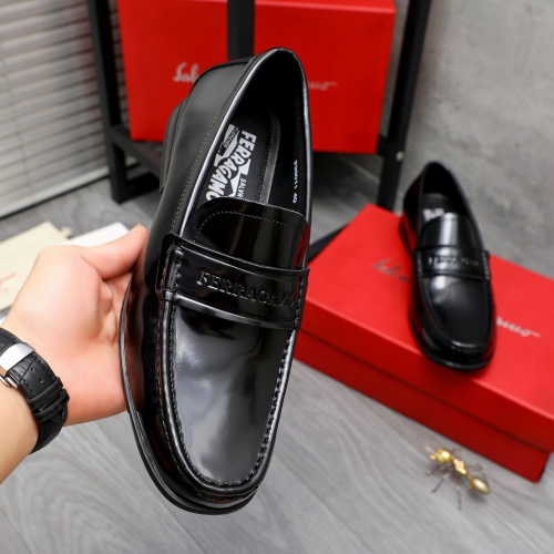 Replica Salvatore Ferragamo Leather Shoes For Men #1244002 $82.00 USD for Wholesale