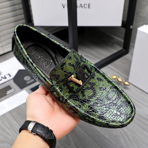 Replica Versace Leather Shoes For Men #1244079 $68.00 USD for Wholesale