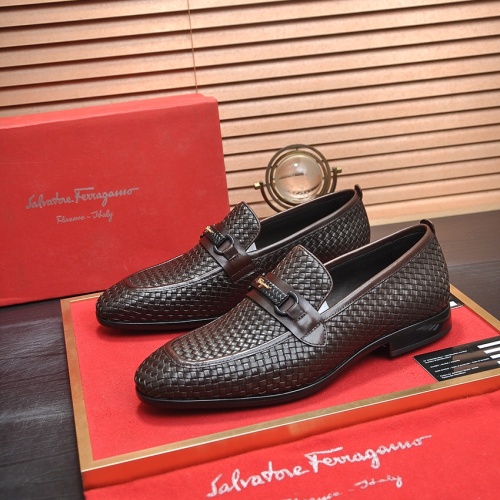 Salvatore Ferragamo Leather Shoes For Men #1244486, $102.00 USD, [ITEM#1244486], Salvatore Ferragamo Leather Shoes