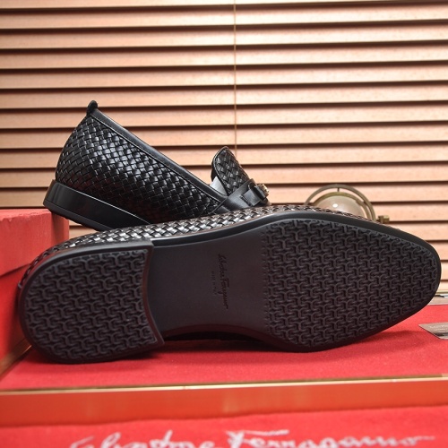 Replica Salvatore Ferragamo Leather Shoes For Men #1244487 $102.00 USD for Wholesale