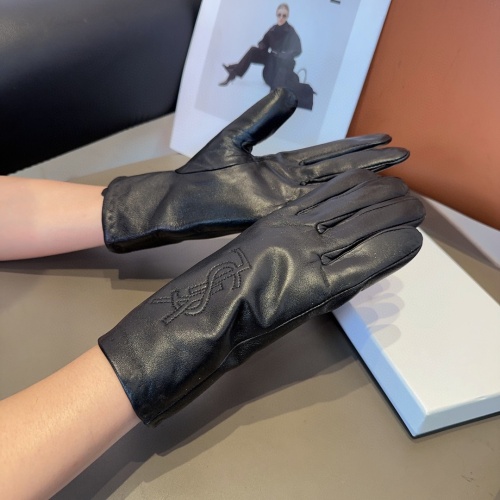 Replica Yves Saint Laurent Gloves For Women #1244626 $40.00 USD for Wholesale