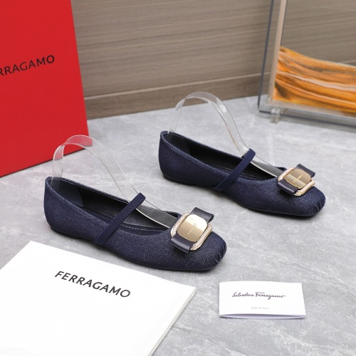 Replica Salvatore Ferragamo Flat Shoes For Women #1245293 $108.00 USD for Wholesale