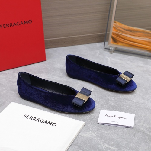 Replica Salvatore Ferragamo Flat Shoes For Women #1245316 $115.00 USD for Wholesale