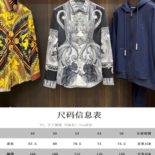 Replica Versace Shirts Long Sleeved For Men #1247195 $85.00 USD for Wholesale