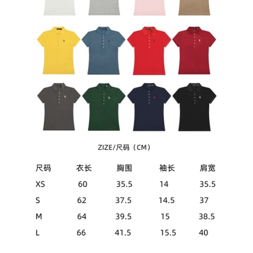 Replica Ralph Lauren Polo T-Shirts Short Sleeved For Women #1247607 $38.00 USD for Wholesale