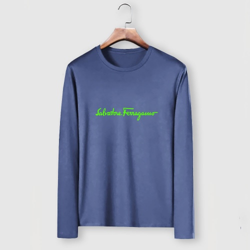 Salvatore Ferragamo T-Shirts Long Sleeved For Men #1250787, $29.00 USD, [ITEM#1250787], Salvatore Ferragamo T-Shirts