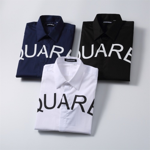 Replica Dsquared Shirts Long Sleeved For Men #1254063 $48.00 USD for Wholesale