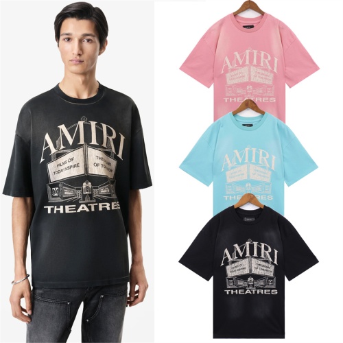 Replica Amiri T-Shirts Short Sleeved For Unisex #1255236 $34.00 USD for Wholesale