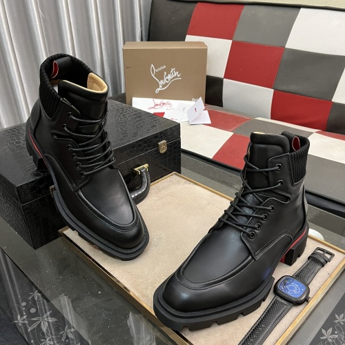 Replica Christian Louboutin Boots For Men #1255900 $150.00 USD for Wholesale