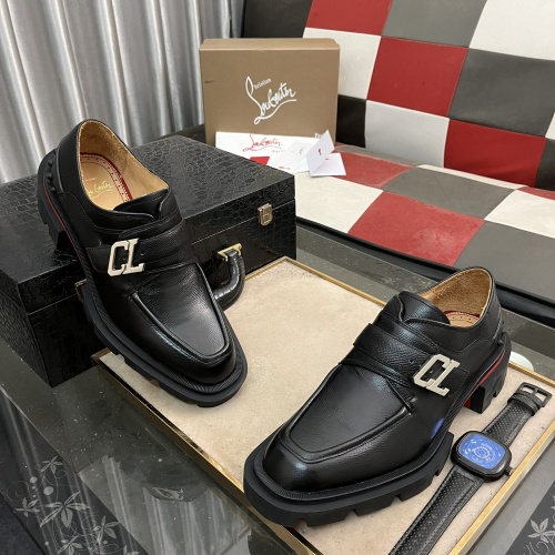 Replica Christian Louboutin Leather Shoes For Men #1255906 $135.00 USD for Wholesale