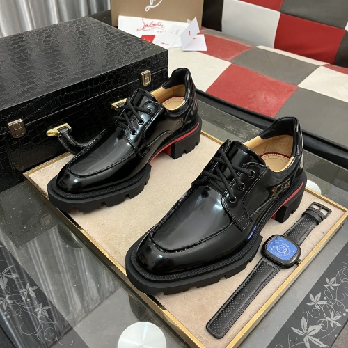 Replica Christian Louboutin Leather Shoes For Men #1255909 $135.00 USD for Wholesale